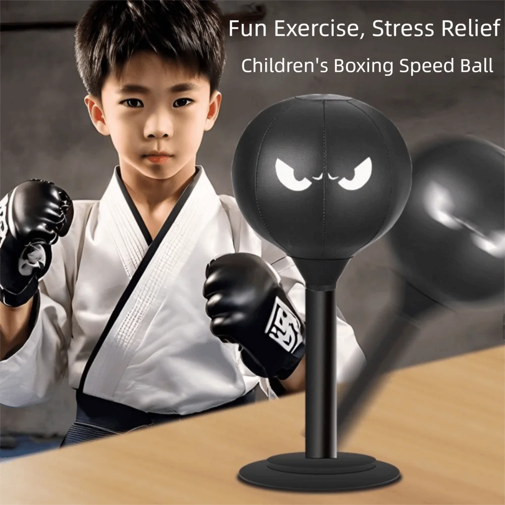 With Suction Cup Desktop Punching Bag Wall Mountable Inflatable Boxing Training Bag Promote Development Physical Exercise