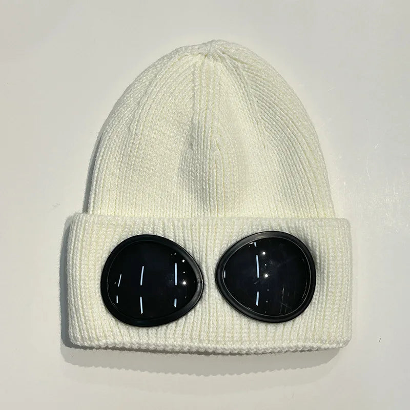 1PC Winter Warm Knitted Beanie Hat for Women Men Winter Windproof Skull Caps with Glasses Outdoor Ear Protection Cold Cap Garros