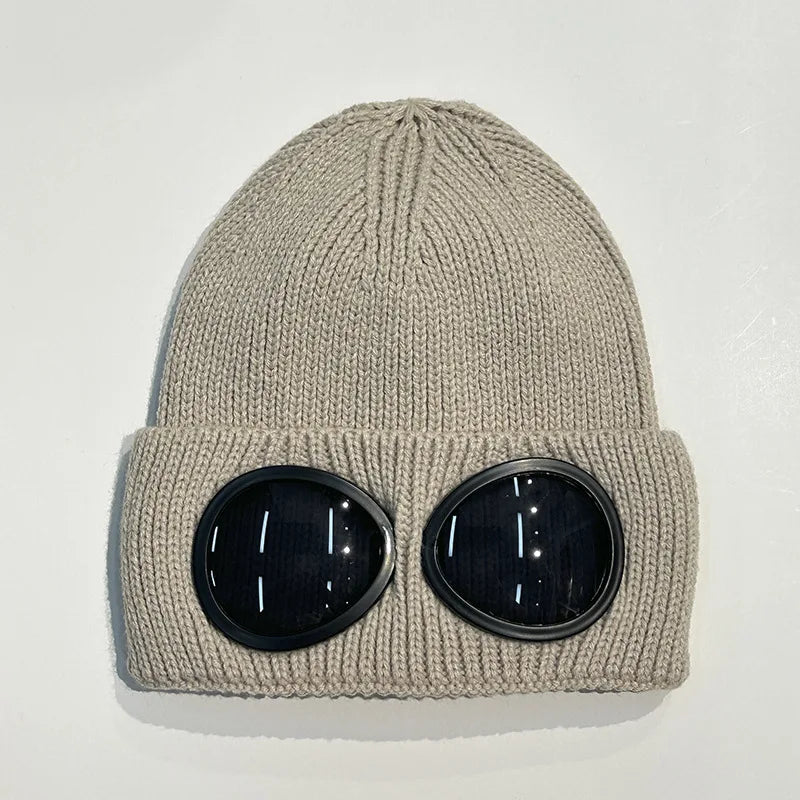 1PC Winter Warm Knitted Beanie Hat for Women Men Winter Windproof Skull Caps with Glasses Outdoor Ear Protection Cold Cap Garros