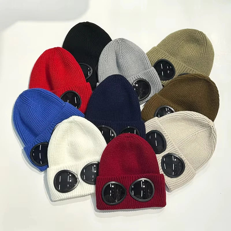 1PC Winter Warm Knitted Beanie Hat for Women Men Winter Windproof Skull Caps with Glasses Outdoor Ear Protection Cold Cap Garros