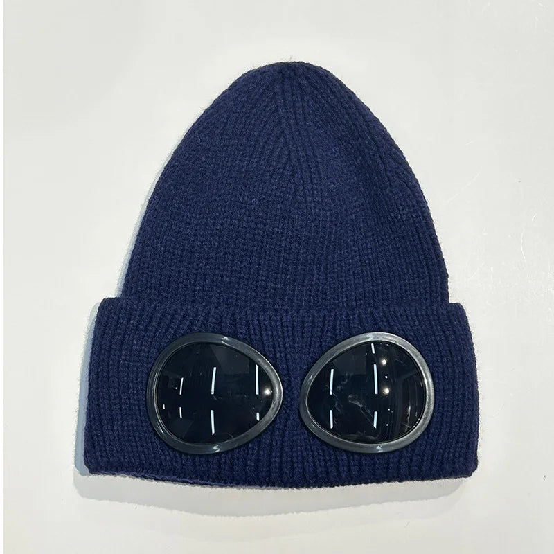 1PC Winter Warm Knitted Beanie Hat for Women Men Winter Windproof Skull Caps with Glasses Outdoor Ear Protection Cold Cap Garros