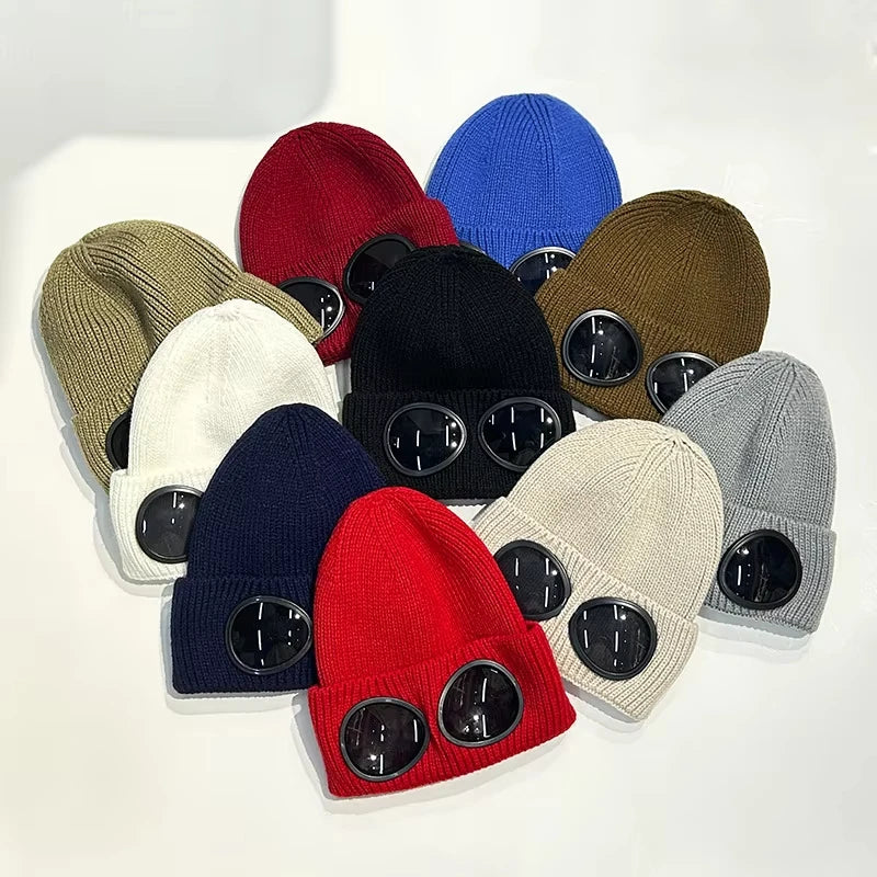 1PC Winter Warm Knitted Beanie Hat for Women Men Winter Windproof Skull Caps with Glasses Outdoor Ear Protection Cold Cap Garros
