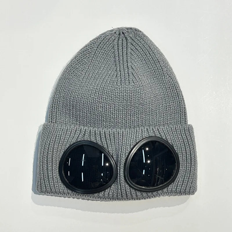 1PC Winter Warm Knitted Beanie Hat for Women Men Winter Windproof Skull Caps with Glasses Outdoor Ear Protection Cold Cap Garros