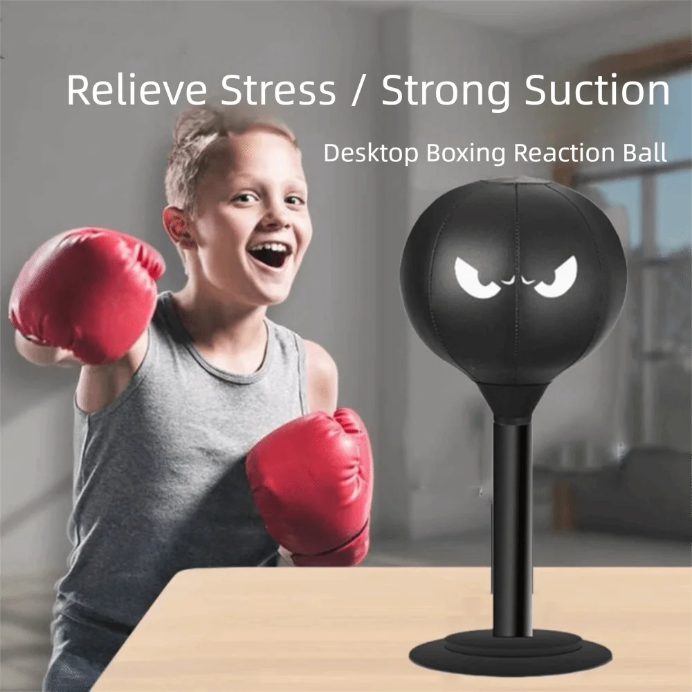 With Suction Cup Desktop Punching Bag Wall Mountable Inflatable Boxing Training Bag Promote Development Physical Exercise